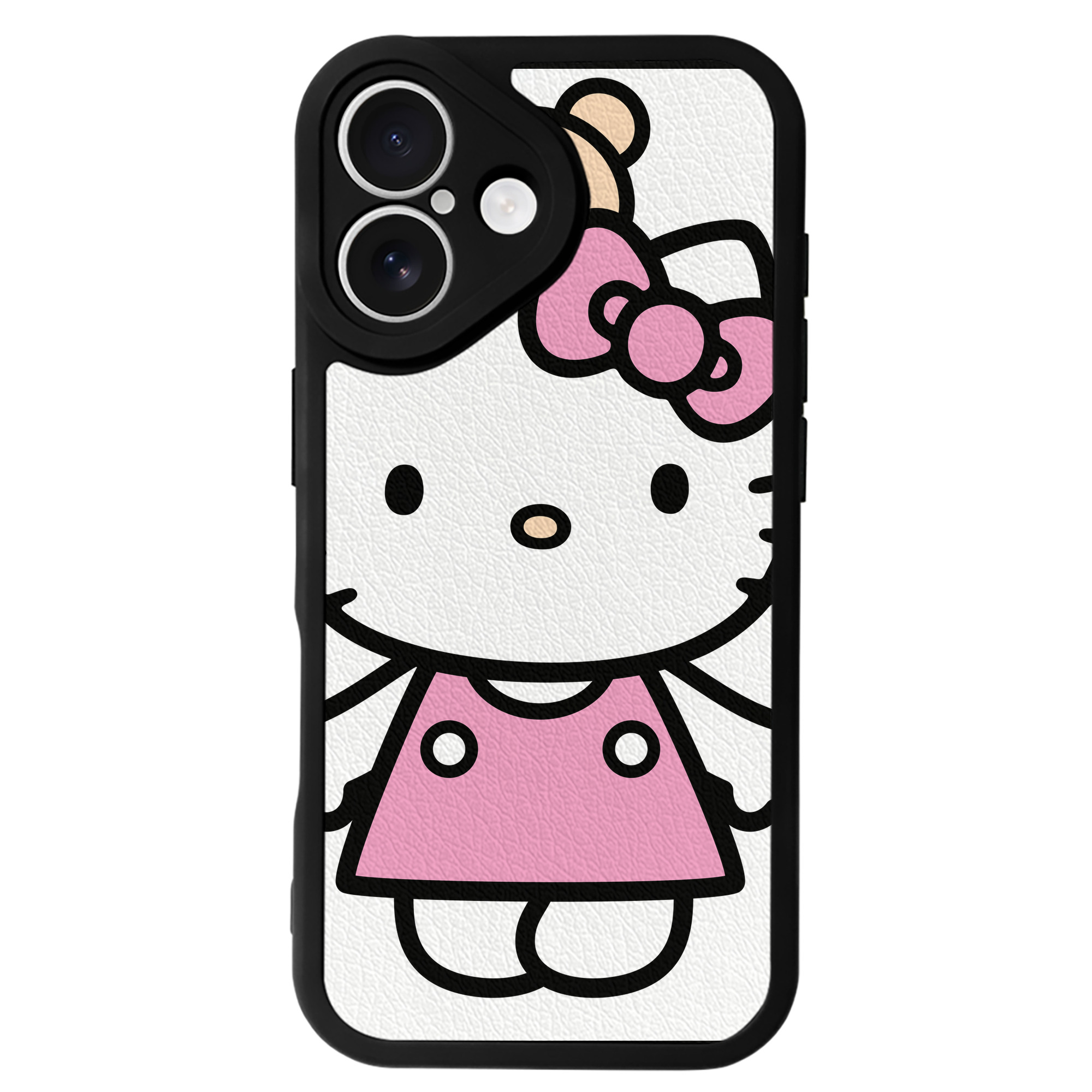 （画像用） Hello Kitty ハローキティ 【iPhone 16シリーズ対応】シリコンスマホケース（レザー調） 材質：シリコン